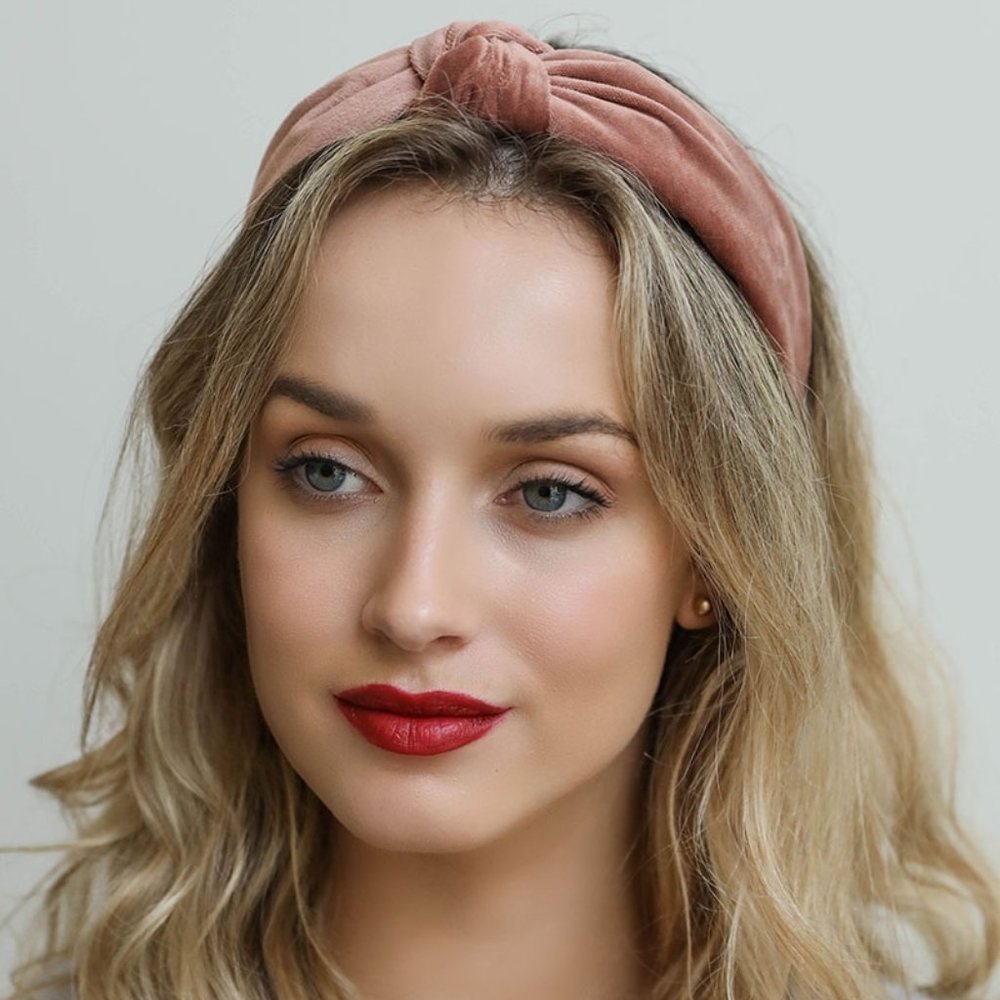 Layla Classic Velvet Twist Knot Headband - Picture 1 of 7